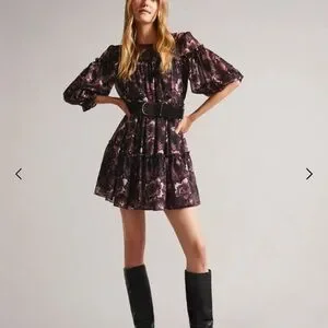 Ted Baker London | Dresses | Ted Baker Printed Tiered Mini Swing 